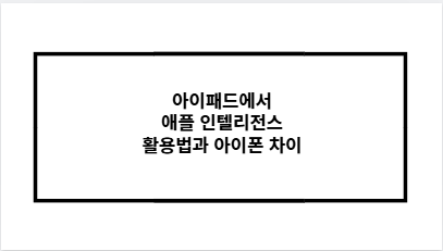 아이패드에서 애플 인텔리전스 활용법과 아이폰 차이