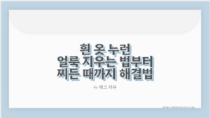 흰 옷 누런 얼룩 지우는 법부터 찌든 때까지 해결법