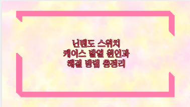 닌텐도 스위치 케이스 발열 원인과 해결 방법 총정리