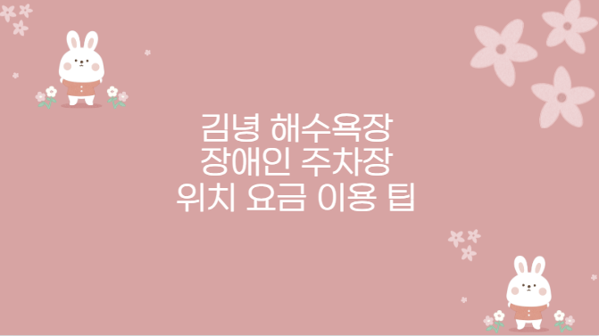 김녕 해수욕장 장애인 주차장 위치 요금 이용 팁