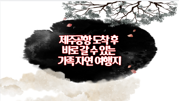 제주공항 도착 후 바로 갈 수 있는 가족 자연 여행지