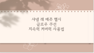 샤넬 레 베쥬 헬시 글로우 쿠션 지속력 커버력 사용법