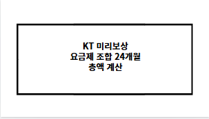 KT 미리보상 요금제 조합 24개월 총액 계산