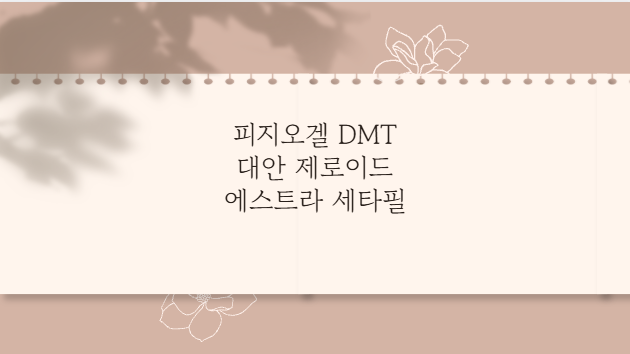 피지오겔 DMT 대안 제로이드 에스트라 세타필