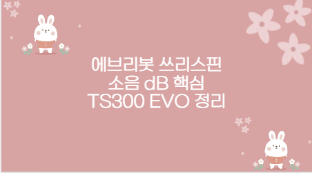 에브리봇 쓰리스핀 소음 dB 핵심 TS300 EVO 정리