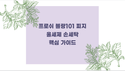 프로쉬 블랑101 피지 울세제 손세탁 핵심 가이드