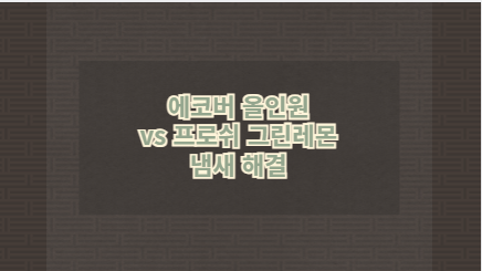 에코버 올인원 vs 프로쉬 그린레몬 냄새 해결