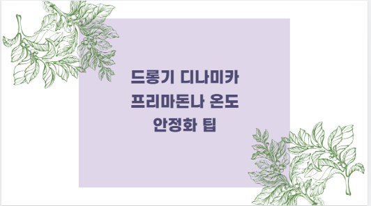 드롱기 디나미카 프리마돈나 온도 안정화 팁