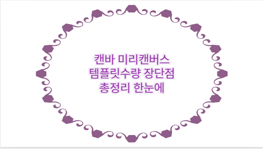 캔바 미리캔버스 템플릿수량 장단점 총정리 한눈에