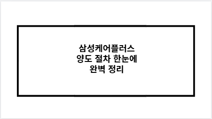 삼성케어플러스 양도 절차 한눈에 완벽 정리