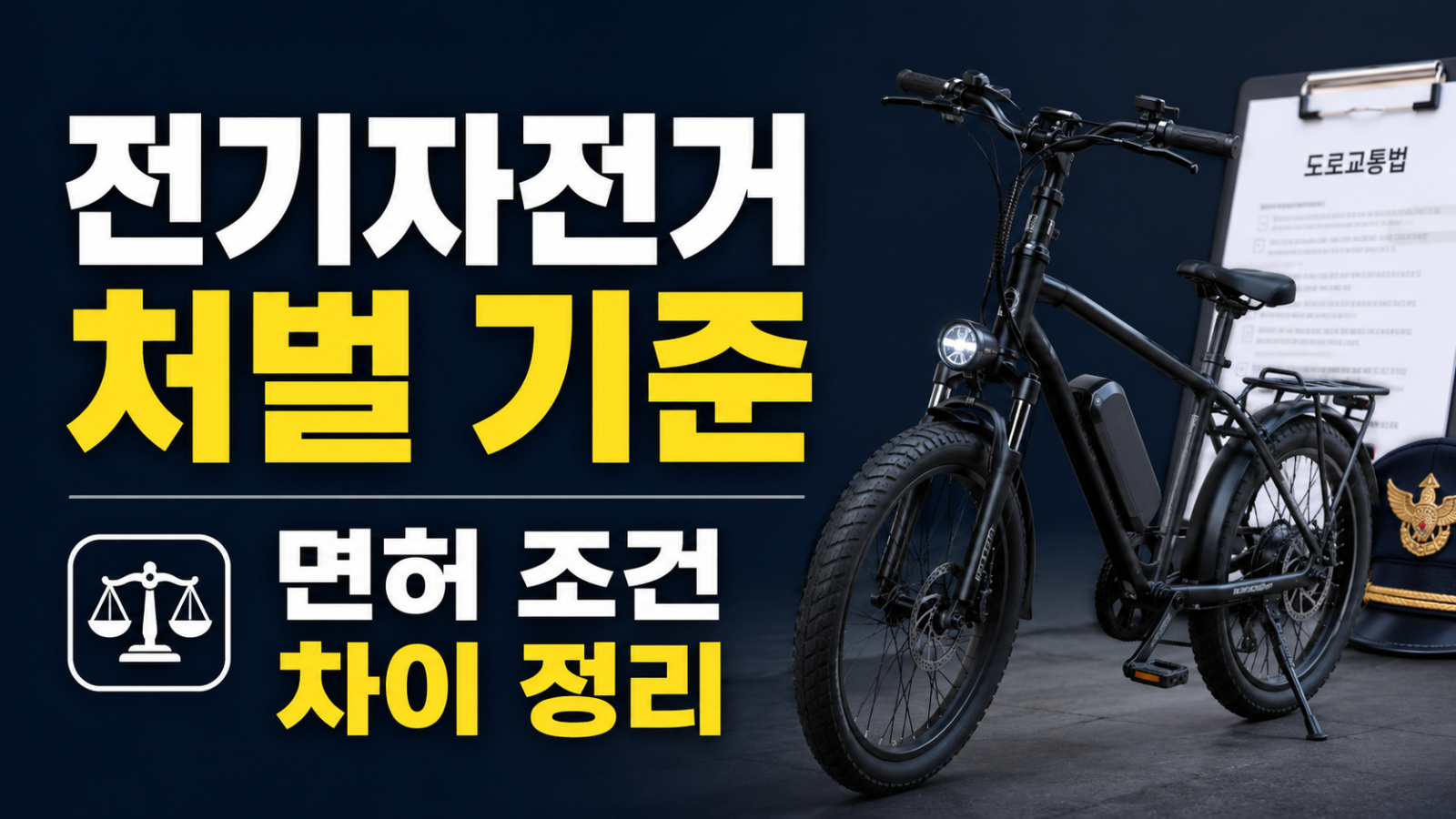 전기자전거 처벌 기준 비교 판단 장면