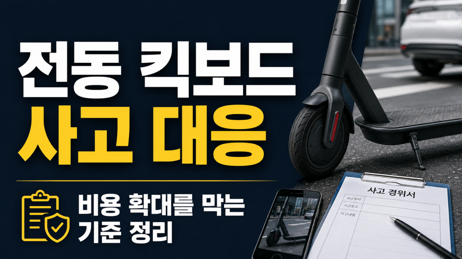 전동 킥보드 사고 대응 증거 정리 장면