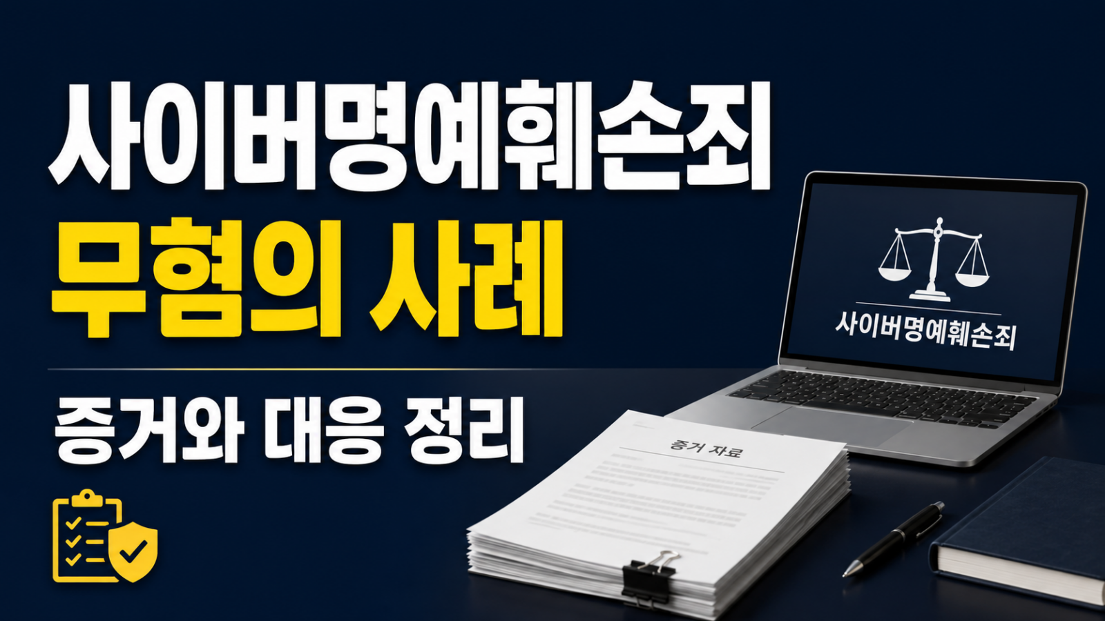 사이버명예훼손죄 무혐의 사례 증거 정리 장면