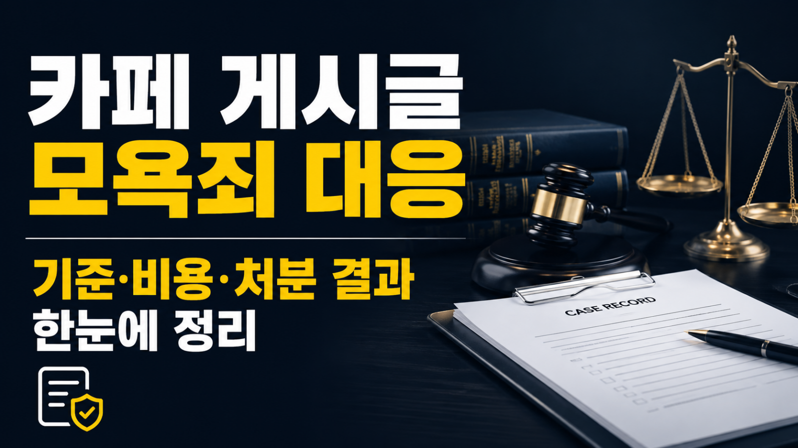카페 게시글 모욕죄 대응 증거 정리 장면