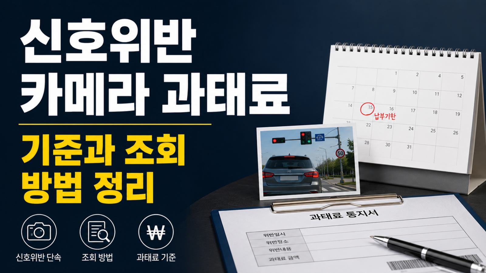신호위반 카메라 과태료 비교 판단 장면