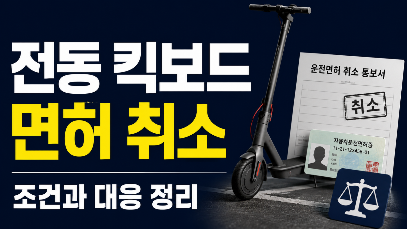 전동 킥보드 면허 취소 기록 정리