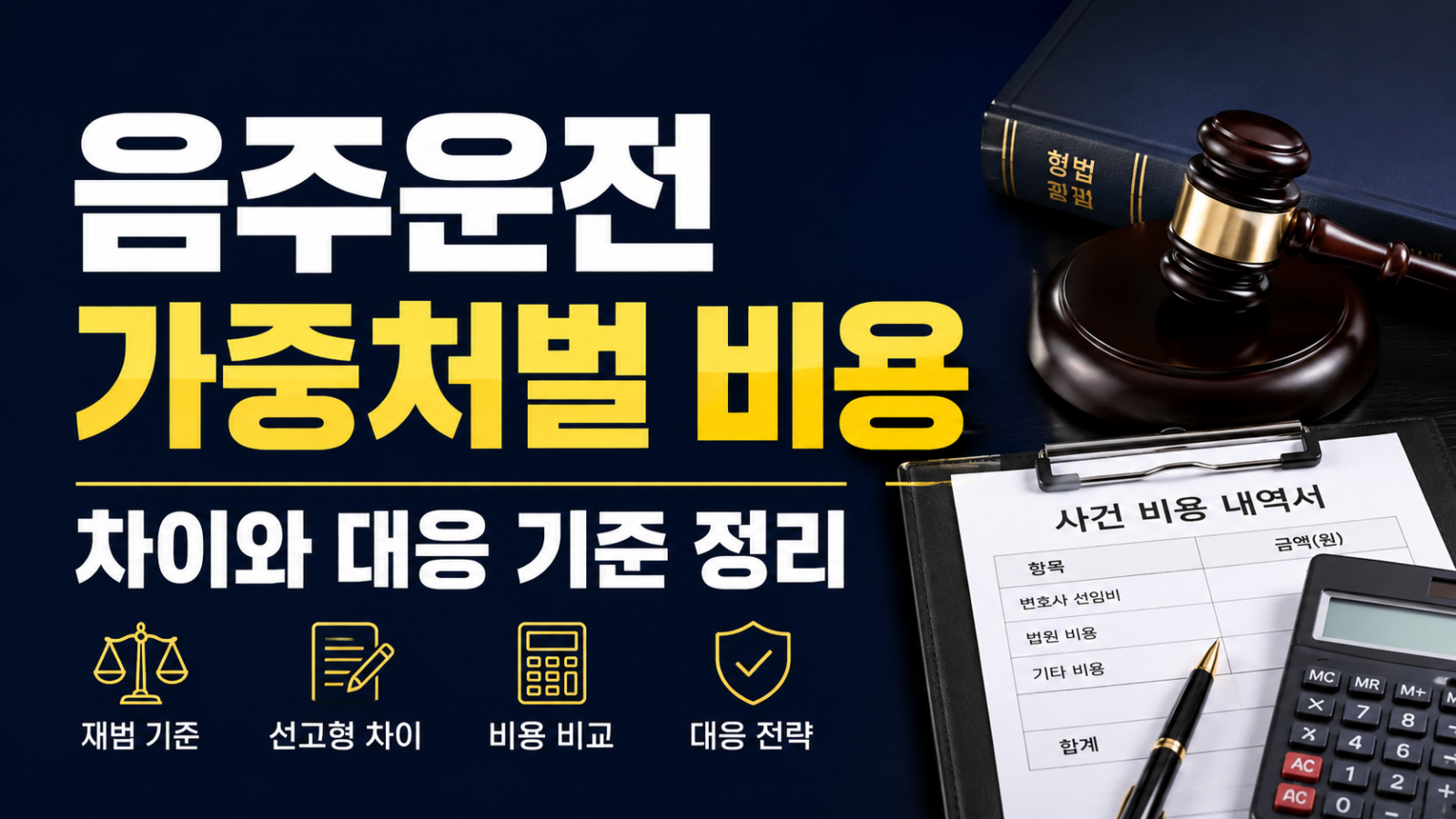 음주운전 가중처벌 비용 계산 장면