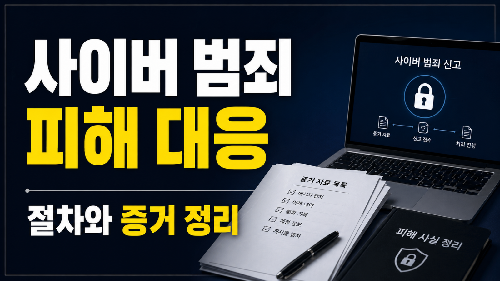 사이버 범죄 피해 대응 증거 정리 장면