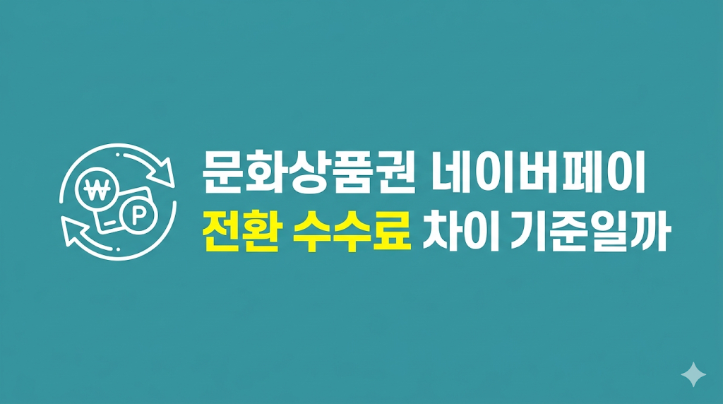 문화상품권 네이버페이 전환 화면 비교