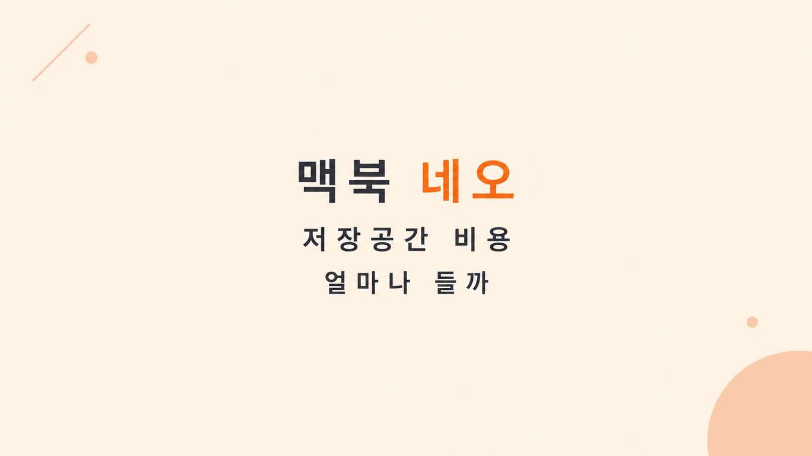 맥북 네오 저장공간 비용 구조