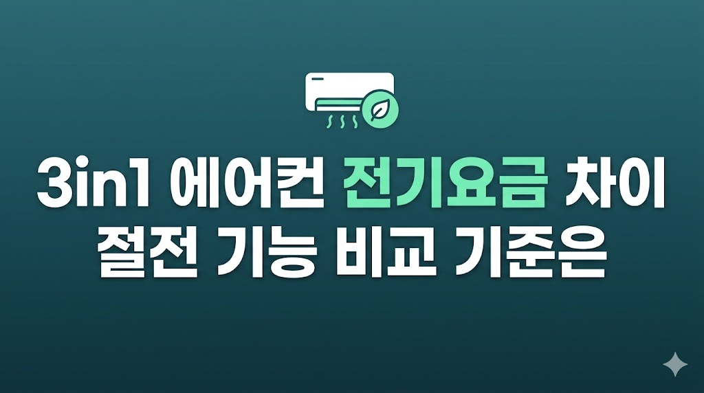 3in1 에어컨 전기요금 비교 화면